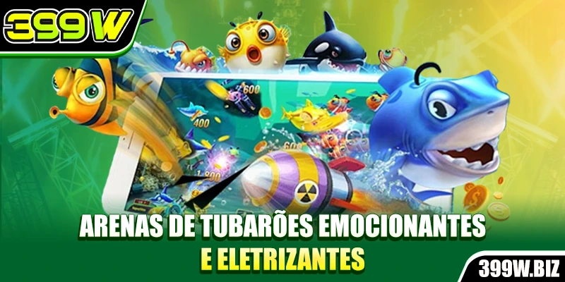 Arena de tubarões dramática e atraente Arena de tubarões dramática e atraente